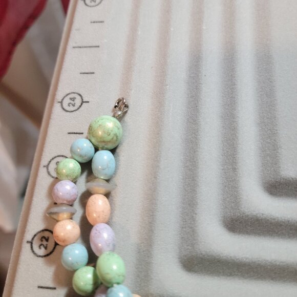 Candy Pastel Colors Necklace Two Strands Fun Multicolor and Excellent Condition - Picture 3 of 6